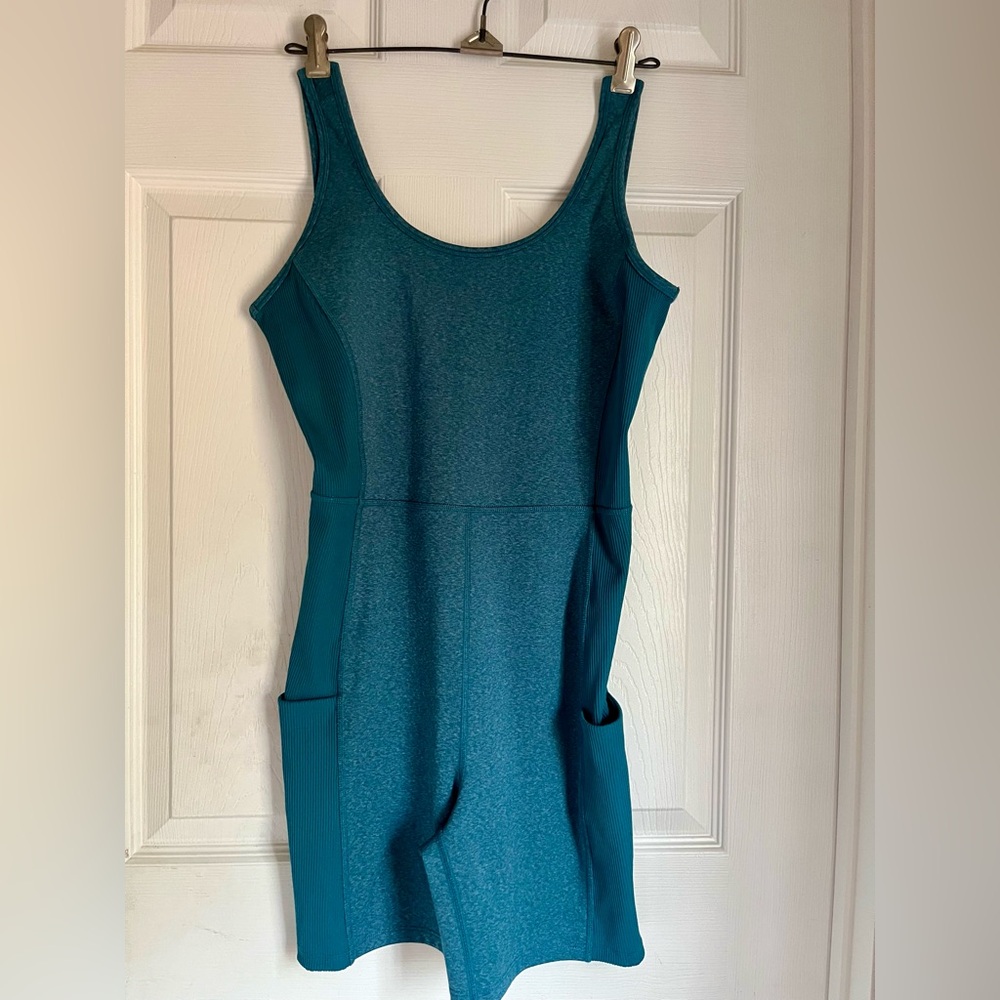 The North Face Athletic Shorts compression Jumpsuit Turquoise Activewear Pockets